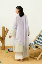 Zarposh Sundaze Embroidered Luxury Lawn Unstitched 3Pc Suit - AMALFI