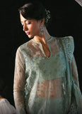 Afrozeh La Fuchsia Embroidered Organza Unstitched 3Pc Suit - Amalfi