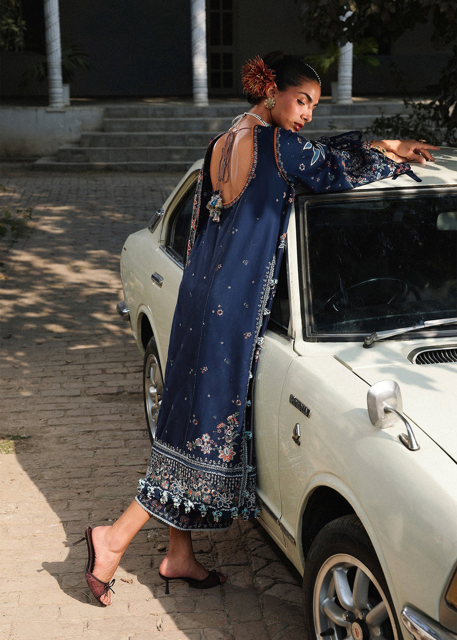 Hussain Rehar Kalabagh Unstitched Embroidered Lawn 3Pc Suit - Amalfi