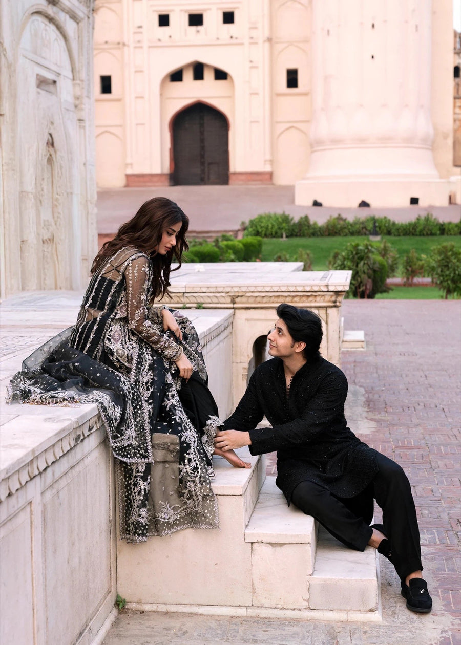 Maahi by Kanwal Malik Embroidered Organza Unstitched 3Pc Suit - AMAN