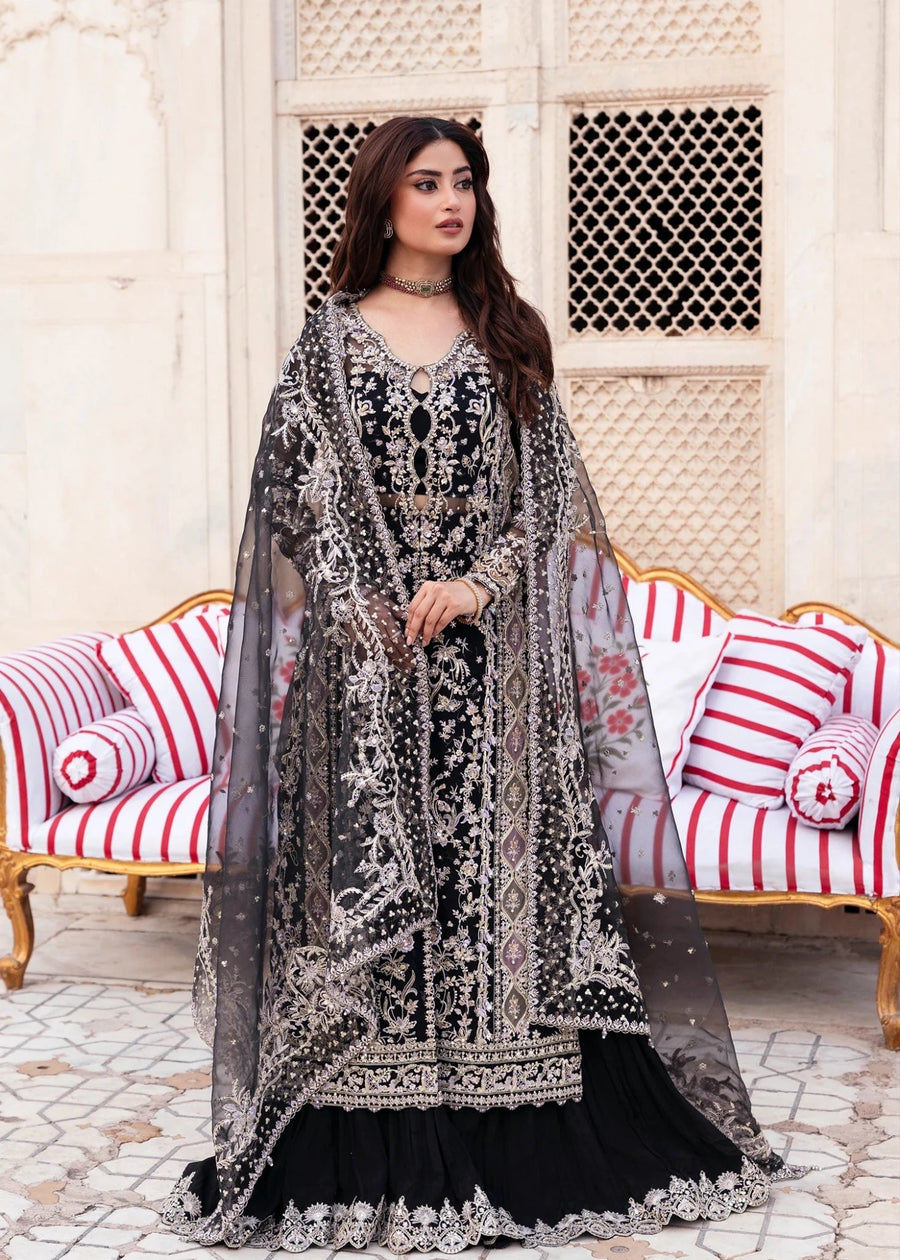 Maahi by Kanwal Malik Embroidered Organza Unstitched 3Pc Suit - AMAN