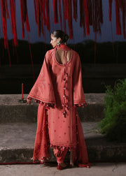 Hussain Rehar Embroidered Karandi Unstitched 3Pc Suit - Amani