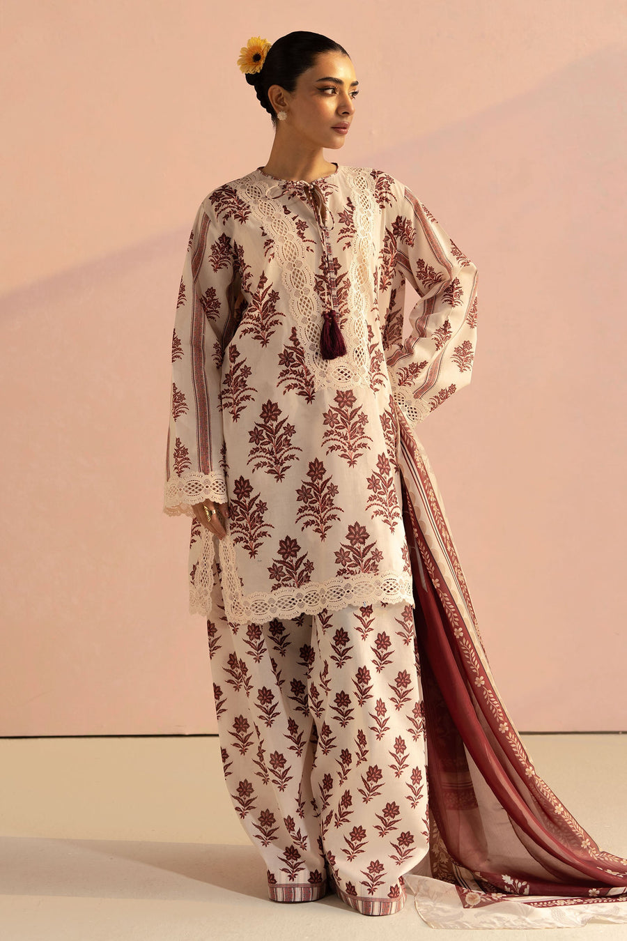 Coco by Zara Shahjahan Prints Unstitched Lawn 3Pc Suit D-01B AMARI