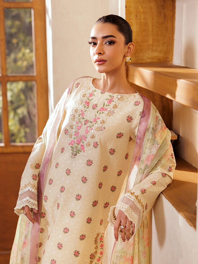 RajBari Amari Embroidered Lawn Jacquard Unstitched 3Pc Suit D-03