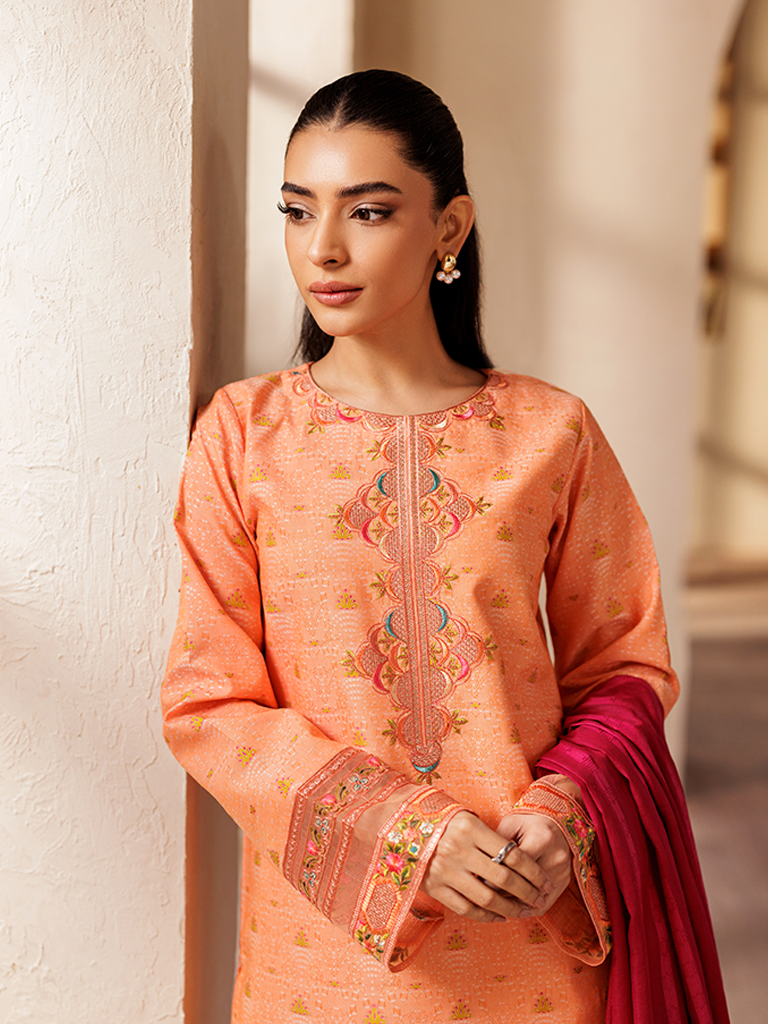 RajBari Amari Embroidered Lawn Jacquard Unstitched 3Pc Suit D-04