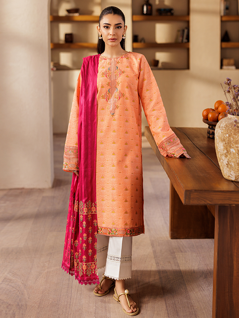 RajBari Amari Embroidered Lawn Jacquard Unstitched 3Pc Suit D-04