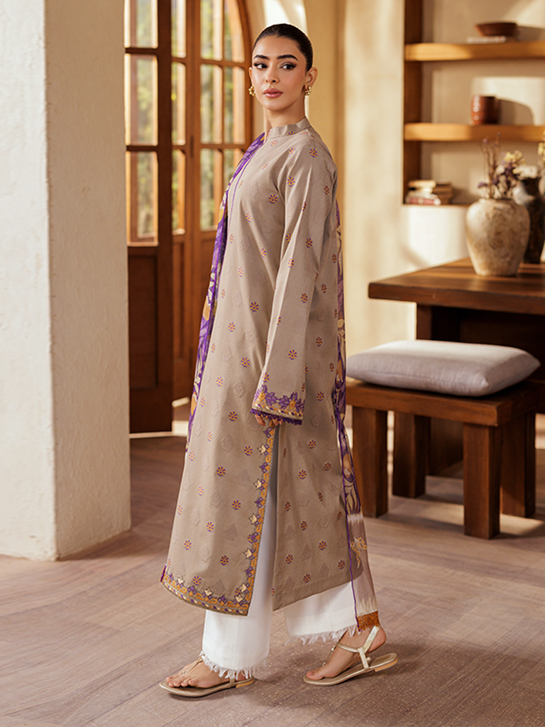RajBari Amari Embroidered Lawn Jacquard Unstitched 3Pc Suit D-07