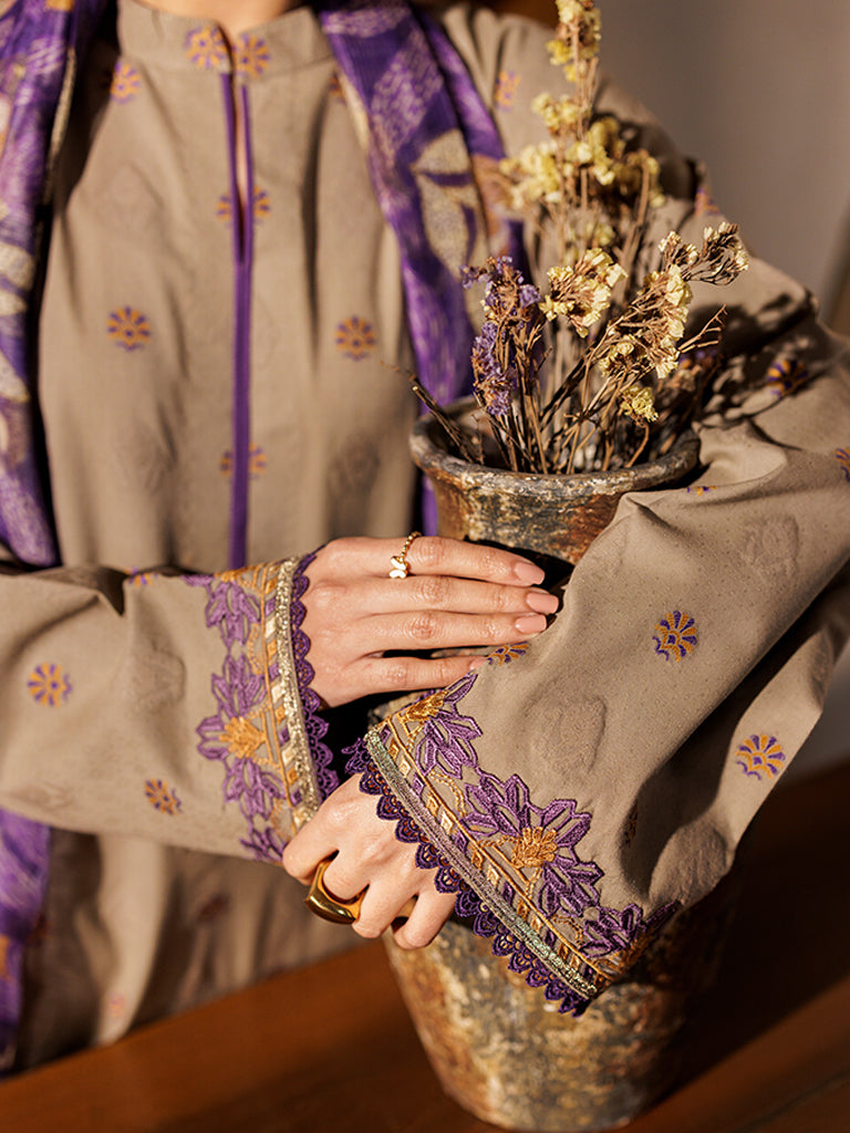 RajBari Amari Embroidered Lawn Jacquard Unstitched 3Pc Suit D-07