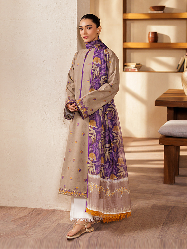 RajBari Amari Embroidered Lawn Jacquard Unstitched 3Pc Suit D-07