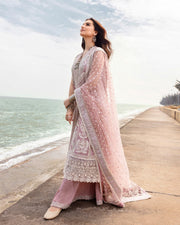 Faiza Saqlain Zinnia Embroidered Luxury Lawn Unstitched 3Pc Suit - Amaryllis