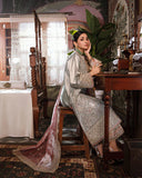 Mushq Sunehri Ramsha Edit Zari Silk Stitched 3Pc Suit - Amaya