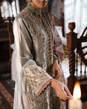 Mushq Sunehri Ramsha Edit Zari Silk Stitched 3Pc Suit - Amaya