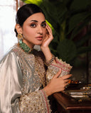 Mushq Sunehri Ramsha Edit Zari Silk Stitched 3Pc Suit - Amaya