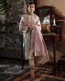 Mushq Sunehri Ramsha Edit Zari Silk Stitched 3Pc Suit - Amaya