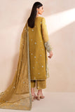 Farasha Luxury Formal Embroidered Chiffon Unstitched 3Pc Suit - Amber
