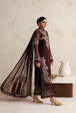 Farasha Luxury Formal Embroidered Chiffon Unstitched 3Pc Suit - Amber Muse
