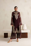 Farasha Luxury Formal Embroidered Chiffon Unstitched 3Pc Suit - Amber Muse