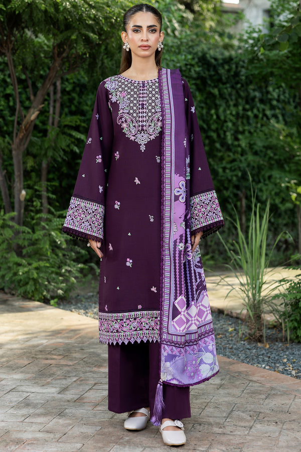 Farasha Embroidered Khaddar Unstitched 3Pc Suit - Ambril