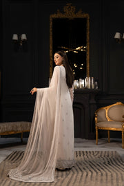SIFA Valentino Embroidered Chiffon Unstitched 3 Piece Suit - Amelie