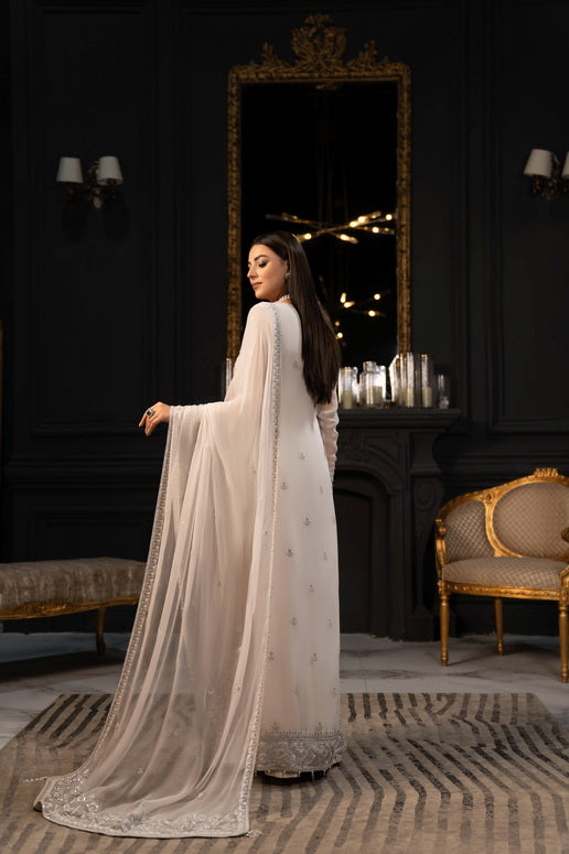 SIFA Valentino Embroidered Chiffon Unstitched 3 Piece Suit - Amelie