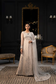 SIFA Valentino Embroidered Chiffon Unstitched 3 Piece Suit - Amelie