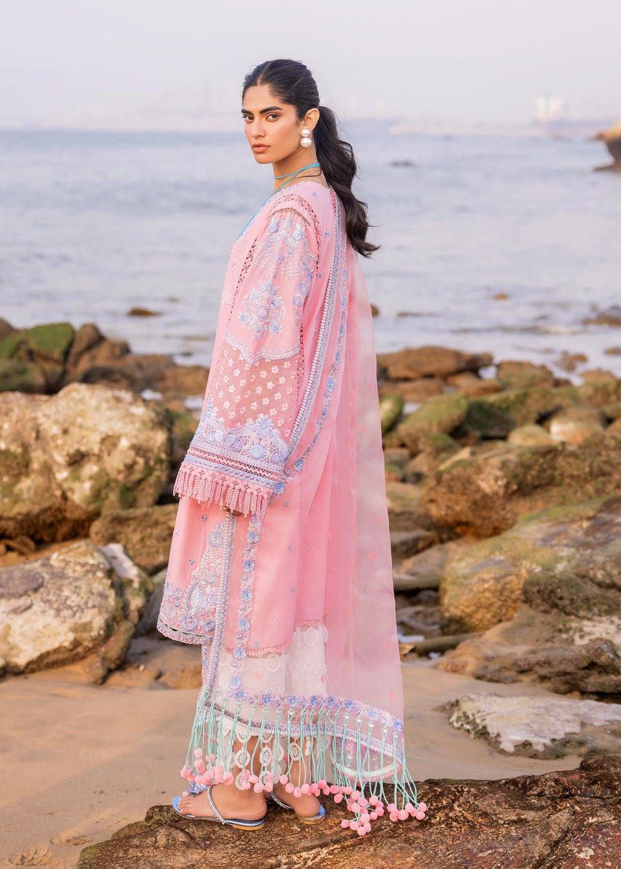 Siraa by Sadaf Fawad Khan Embroidered Lawn Unstitched 3Pc Suit - Amira (B)