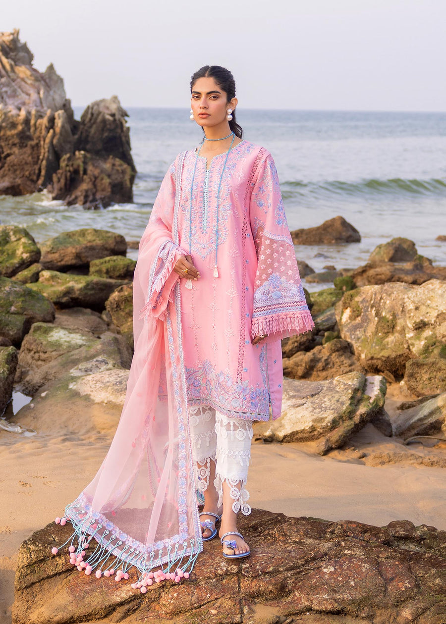 Siraa by Sadaf Fawad Khan Embroidered Lawn Unstitched 3Pc Suit - Amira (B)