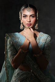 Afrozeh Embroidered Luxury Bridal Organza Unstitched 3Pc Suit AFB-24-08 AMORE