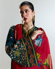 Jugnu by Hussain Rehar Unstitched Embroidered Lawn 3Pc Suit - Anara