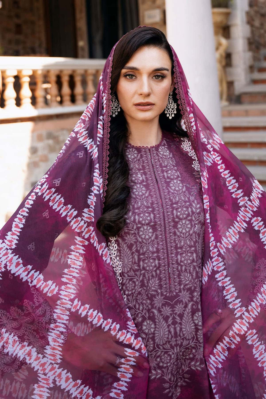 Afrozeh Damask The Holiday Unstitched Lawn 3Pc Suit AL-25-V2-06A ANISA