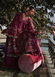 Hussain Rehar Kalabagh Unstitched Embroidered Lawn 3Pc Suit - Anjas