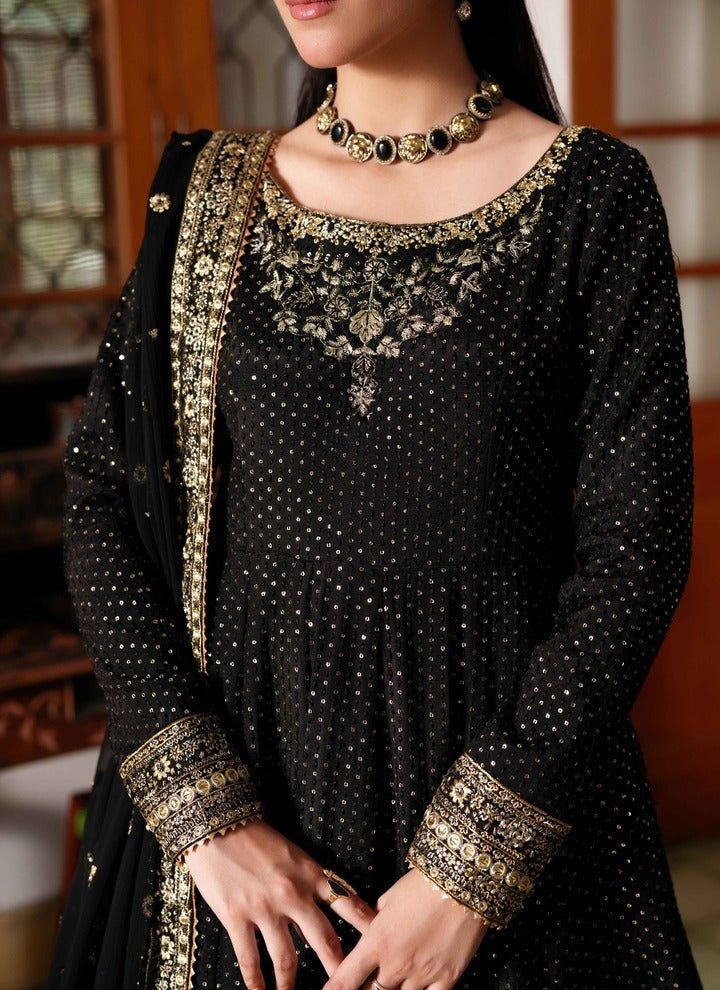 Neeshay Shagun Embroidered Raw Silk Unstitched 3Pc Suit - ANJUMAN