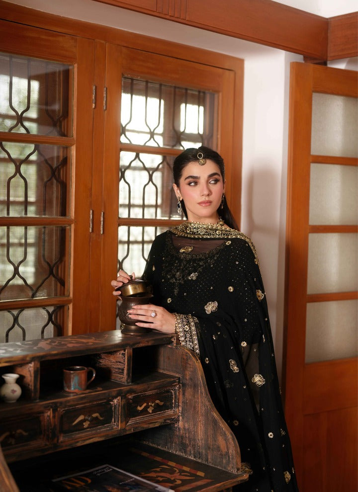 Neeshay Shagun Embroidered Raw Silk Unstitched 3Pc Suit - ANJUMAN
