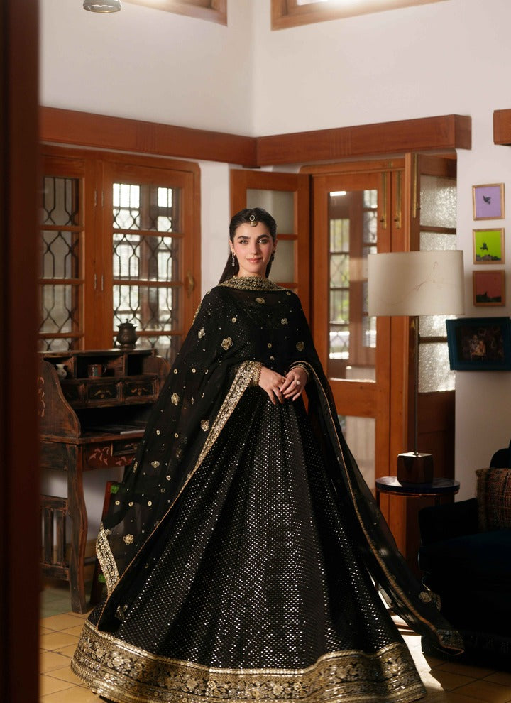 Neeshay Shagun Embroidered Raw Silk Unstitched 3Pc Suit - ANJUMAN