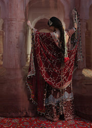 Hussain Rehar Festive Embroidered Chiffon Unstitched 3Pc Suit - Apsara