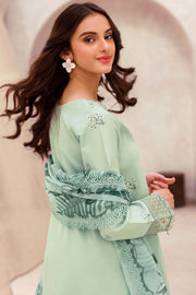 Farasha Summer Essentials Embroidered Lawn Unstitched 3Pc Suit - Aqua Cascade