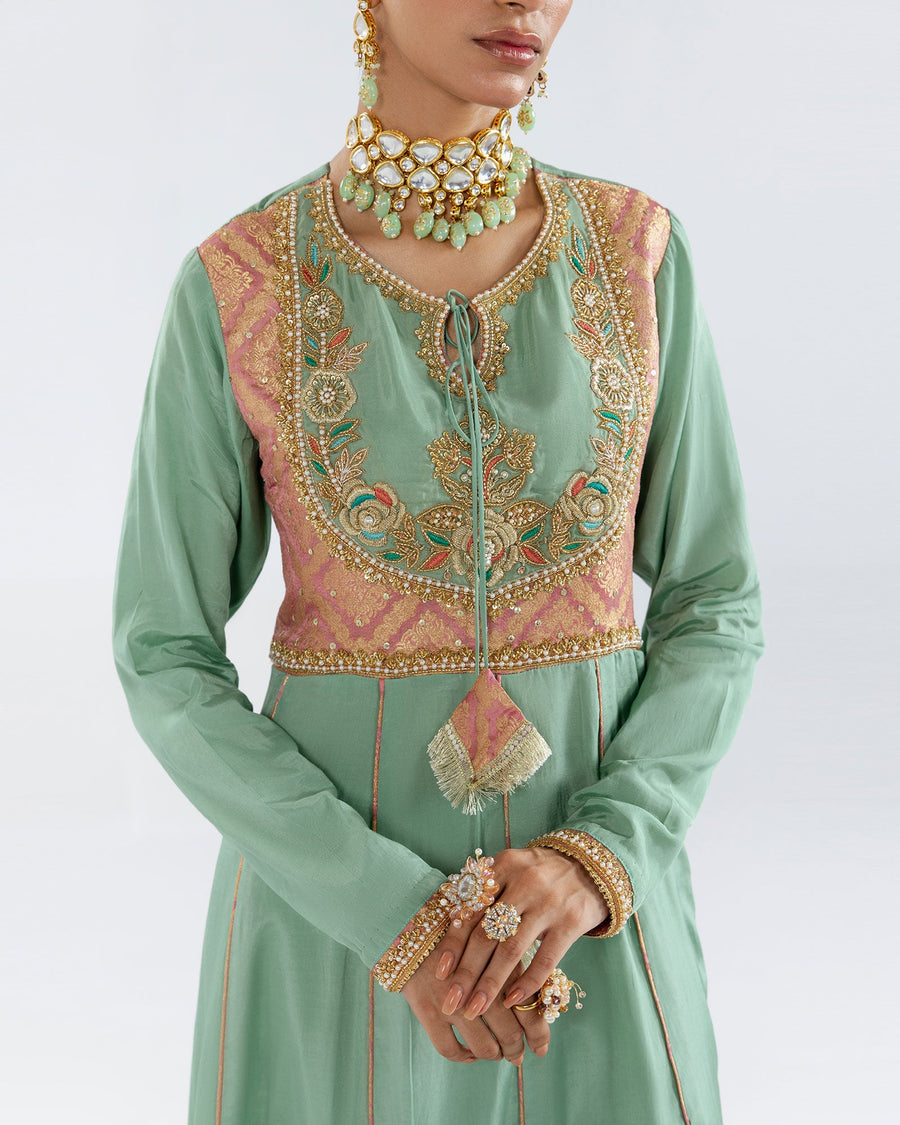 Zivah Apparel Elysian Luxury Pret 3Pc Suit ( Ready To Wear ) Aquamarine