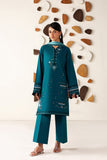 Farasha Summer Melody Embroidered Lawn Unstitched 3Pc Suit - Arctic Teal