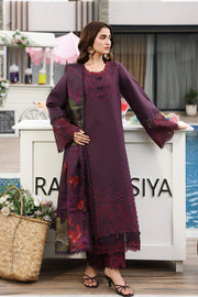 Rang Rasiya Florence Festive Embroidered Lawn Unstitched 3Pc Suit - AREZOU