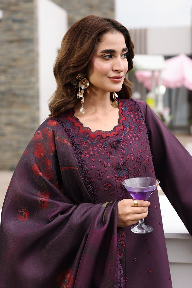Rang Rasiya Florence Festive Embroidered Lawn Unstitched 3Pc Suit - AREZOU
