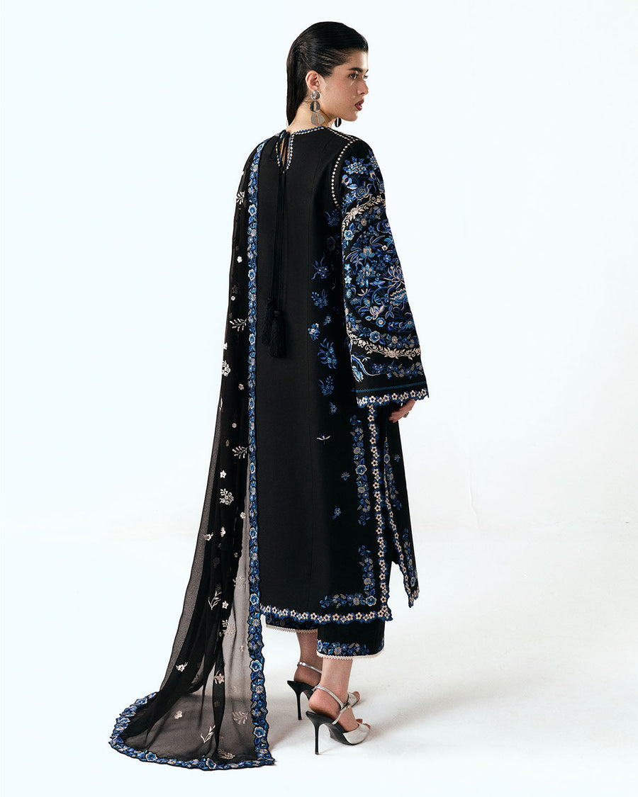 Jugnu Lahore Spring Summer Unstitched Embroidered Cotton 3Pc Suit - Ari