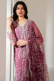 Farasha Luxury Formal Embroidered Net Unstitched 3Pc Suit - Ariana
