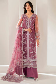 Farasha Luxury Formal Embroidered Net Unstitched 3Pc Suit - Ariana