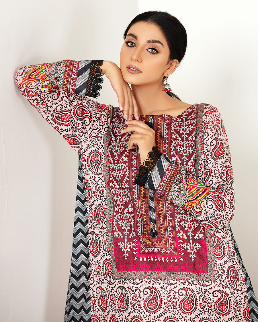 Dhanak by Noorangi Unstitched Printed Lawn 2Pc Suit - Aroma