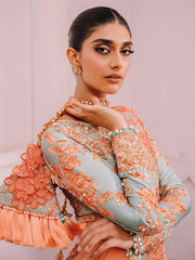 Faiza Faisal Heeriye Embroidered Polly Silk Unstitched Saree - Aroosa
