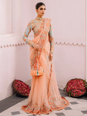 Faiza Faisal Heeriye Embroidered Polly Silk Unstitched Saree - Aroosa