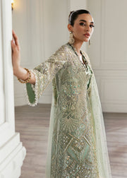 Crimson X Saira Shakira Embroidered Organza Unstitched 3Pc Suit - Art Deco Glitz