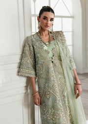 Crimson X Saira Shakira Embroidered Organza Unstitched 3Pc Suit - Art Deco Glitz