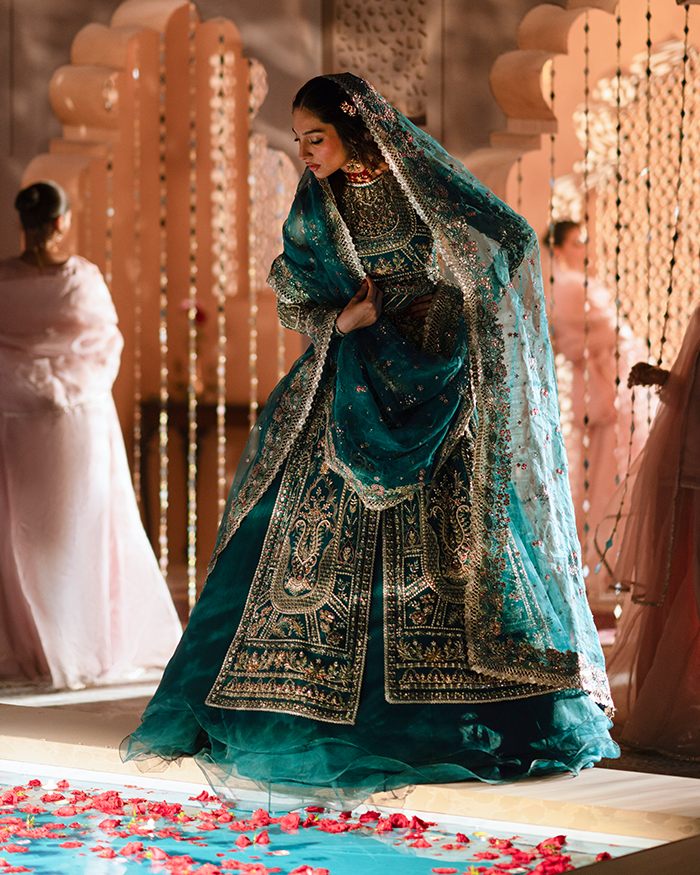 Zevk Mughal Raniya Unstitched Embroidered Organza Dress - Sundas Rani
