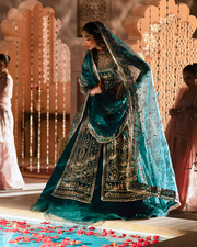Zevk Mughal Raniya Unstitched Embroidered Organza Dress - Sundas Rani